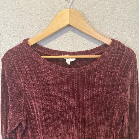 Pink Tunic Knit Sweater Size Medium Ribbed Buttons Stitch And Knot Holiday - Picture 5 of 10